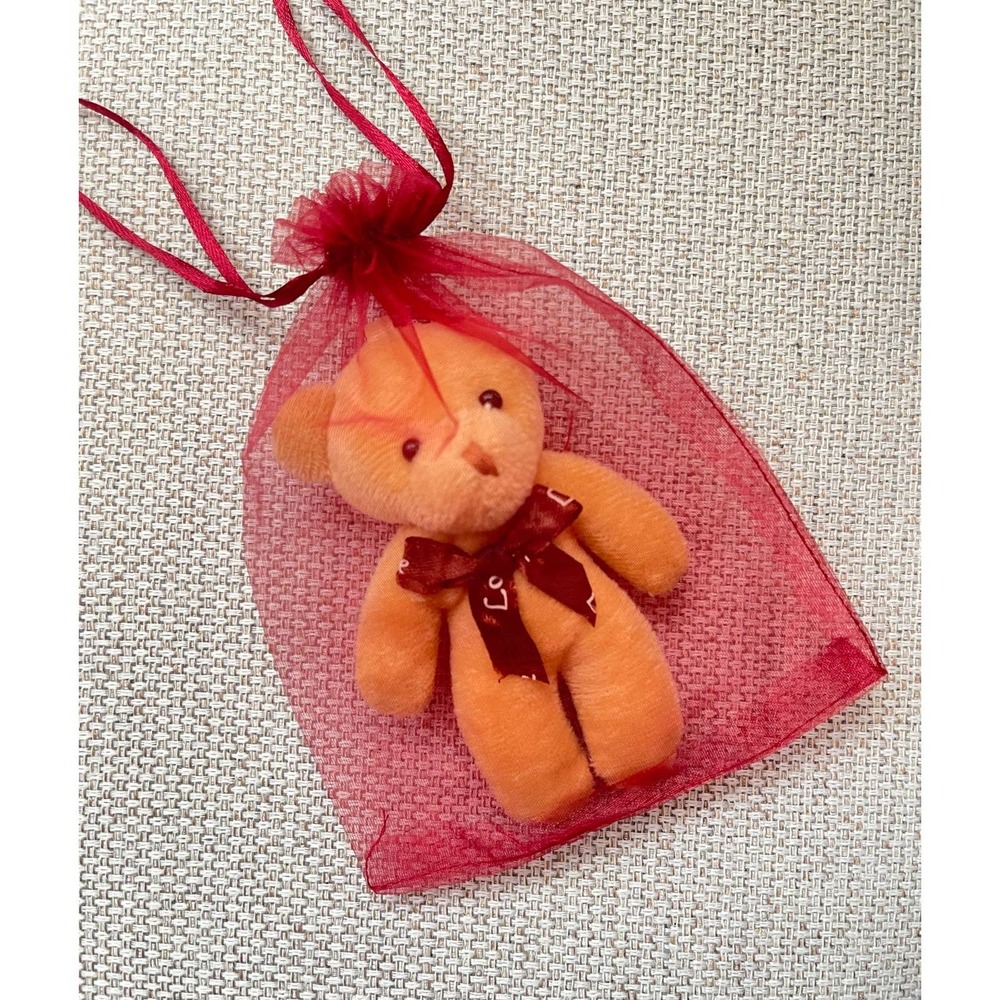 Mini Soft Bear Keychain Good For Backpack Purse Keys
